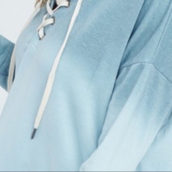 Tie Dyed Laced Up Hoodie - Picture 7 of 7